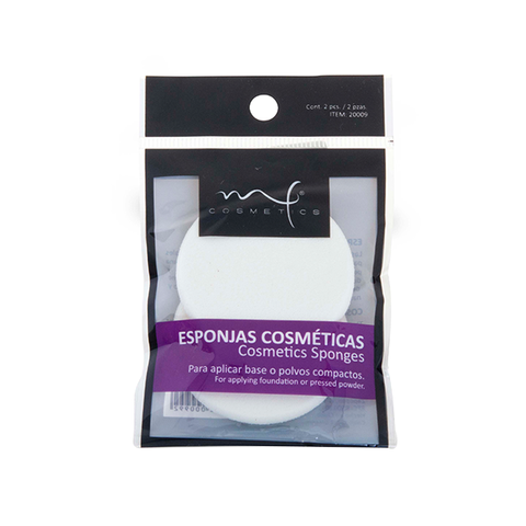 Esponjas Cosméticas Redondas Dúo 20009 - VANNANA